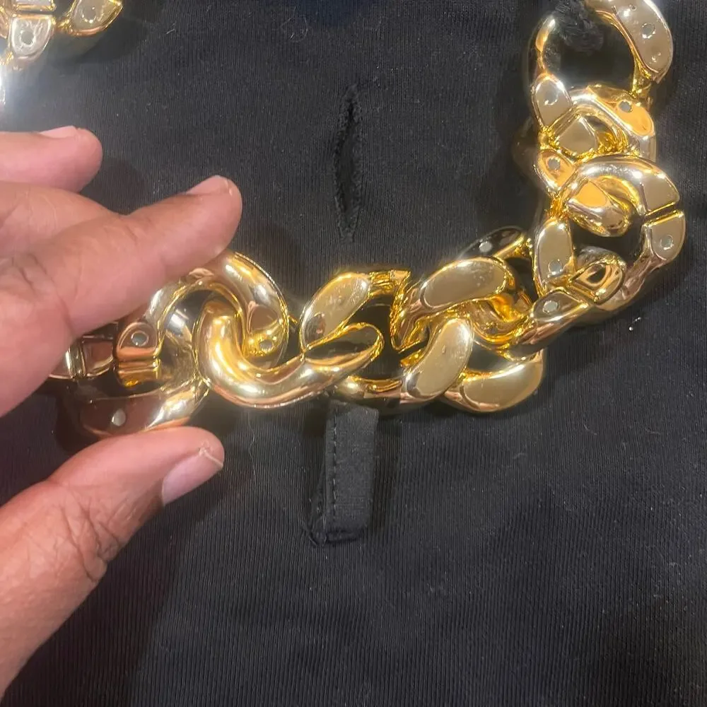 Snoop Dogg Dog Hoodie Large With Gold Chain Hip Hop Bling‎ Pet Sweater Rare